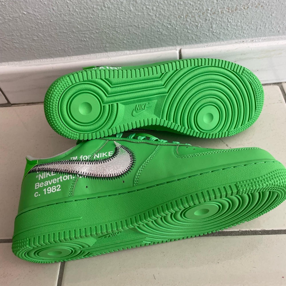 NWT Air Force 1 Low 'Brooklyn' - Green + Silver Nike Sneakers - Beaverton c.1982